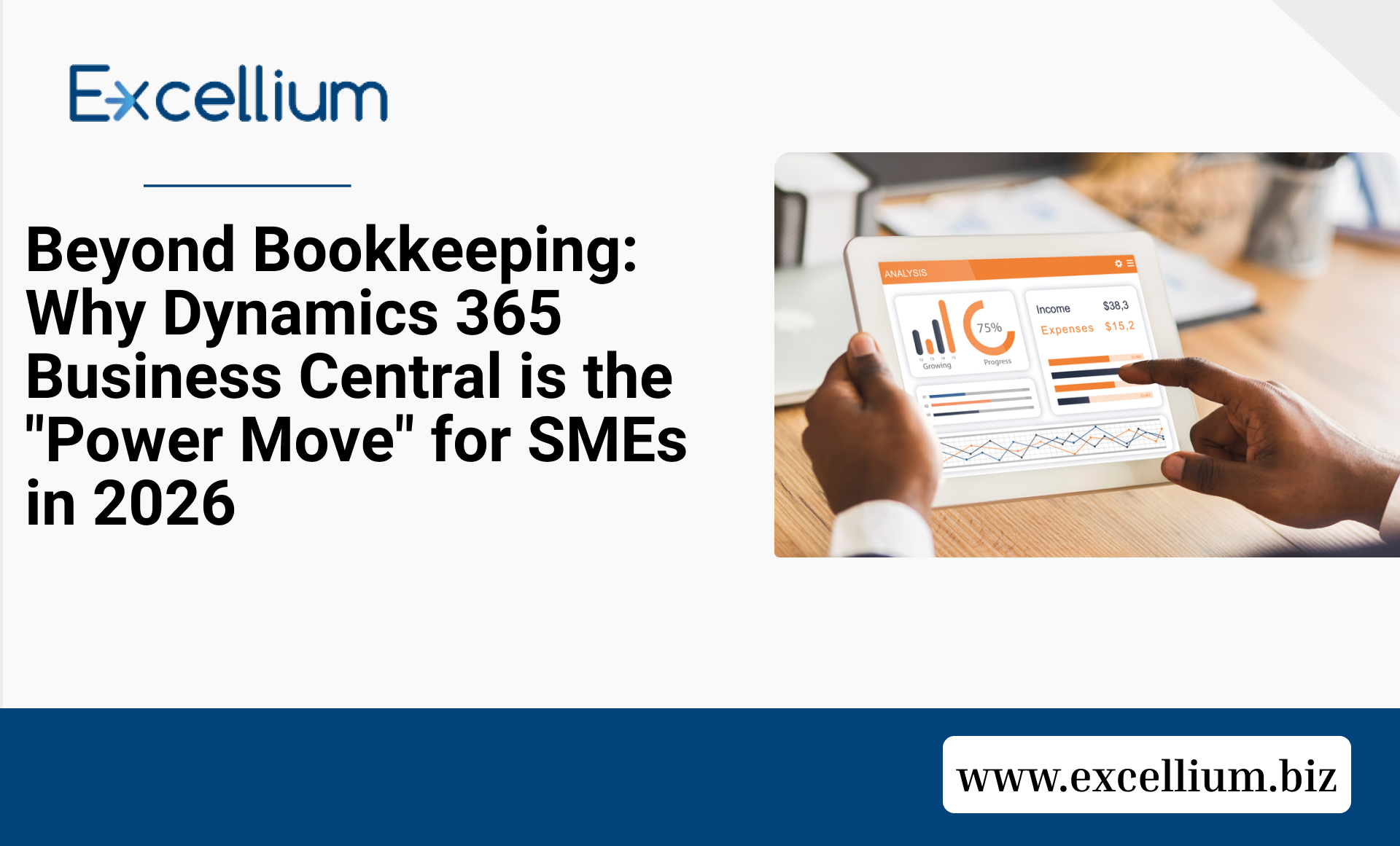 Microsoft Dynamics 365 Business Central 2026 dashboard showing real-time global business analytics for SMEs