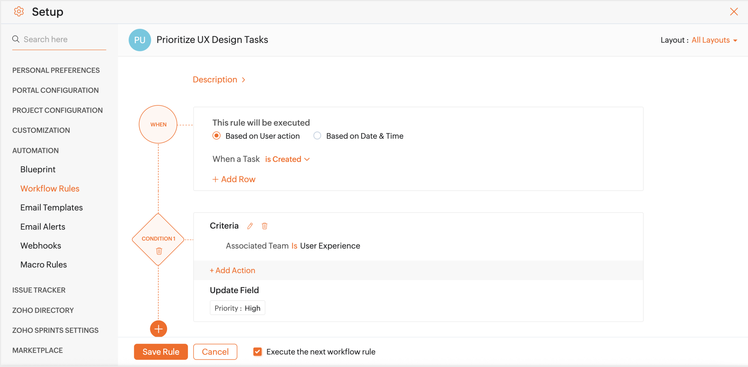 Workflow rules